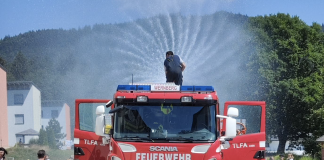 Räumungsübung in der VS Damtschach | Gasilska vaja v LŠ Domačale